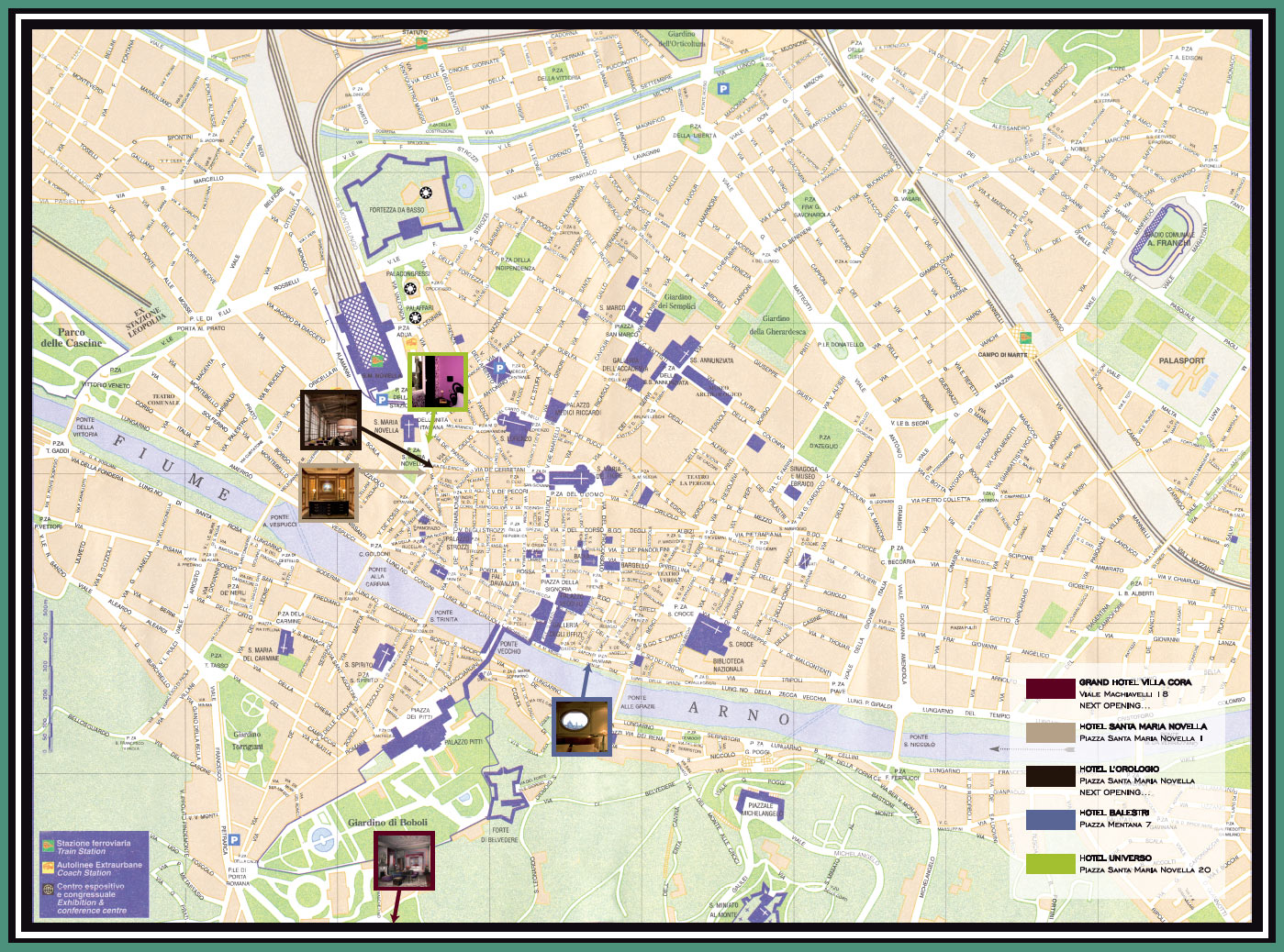 Florence map with links, click to enlarge